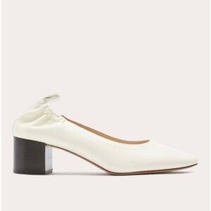 NEW Everlane The Day Heel in White Bone Italian Leather Women's Size 8, $175